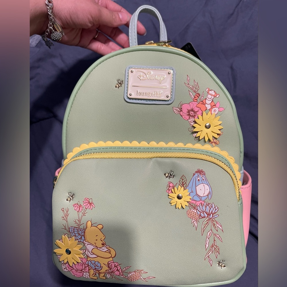 Loungefly Disney Winnie the Pooh Hundred Acre Wood Friends Floral Mini Backpack